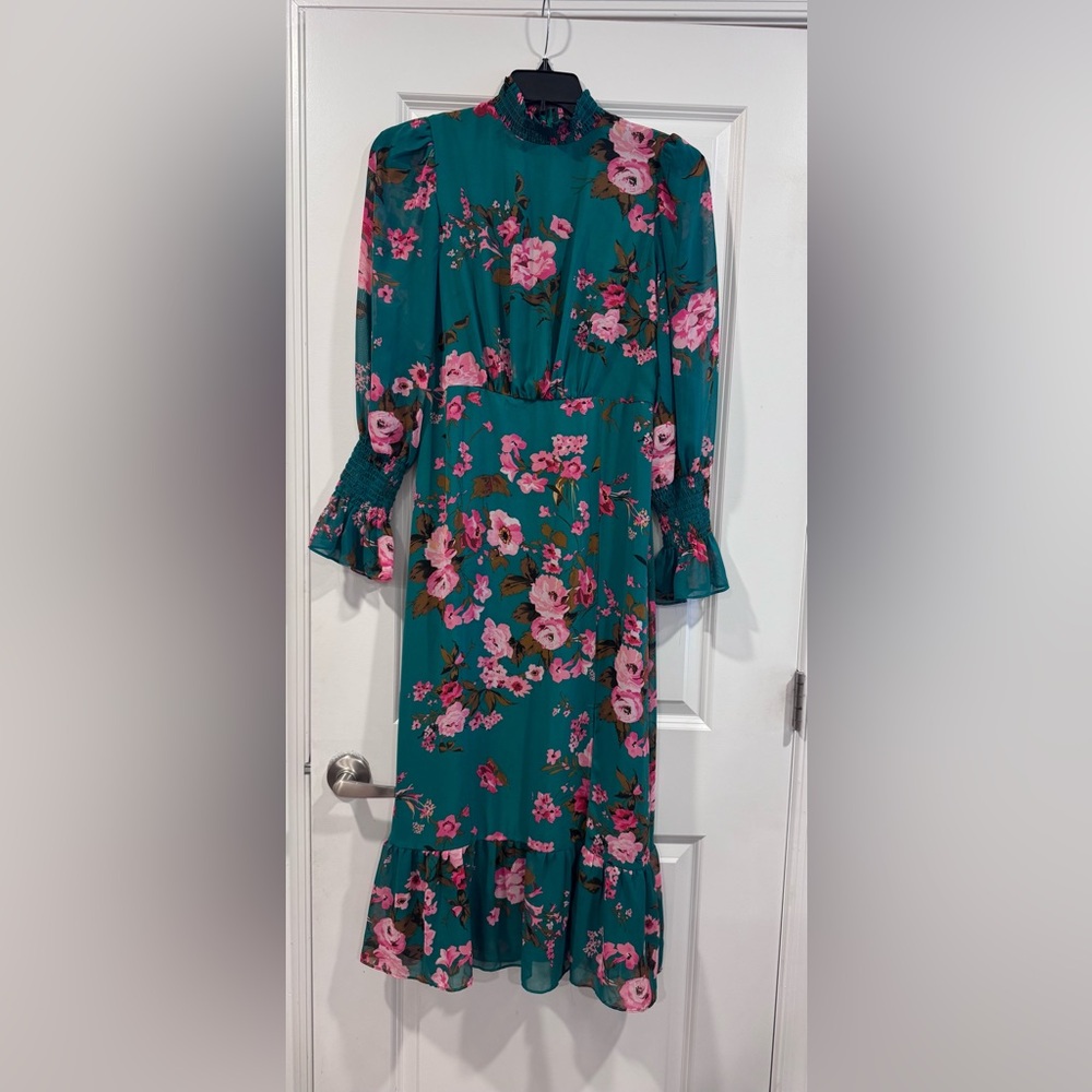 Julia Jordan Floral Green Dress